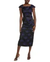 Aidan Mattox Aiden Mattox Jacquard Midi Dress In Blue