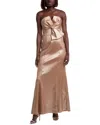Aidan Mattox Aiden Maxi Gown Dress In Blue