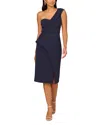 Aidan Mattox Asymmetric Sheath Dress In Twilight