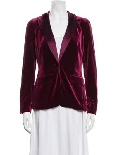 Pre-owned Aidan Mattox Blazer In Burgundy