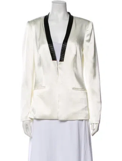Pre-owned Aidan Mattox Blazer In White