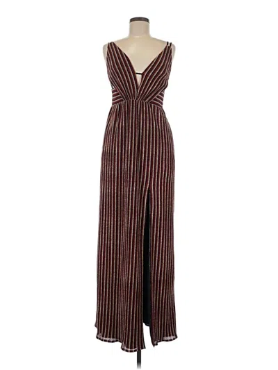 Pre-owned Aidan Mattox Casual Dress In Burgundy