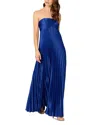 Aidan Mattox Strapless Pleated Stretch Charmeuse Gown