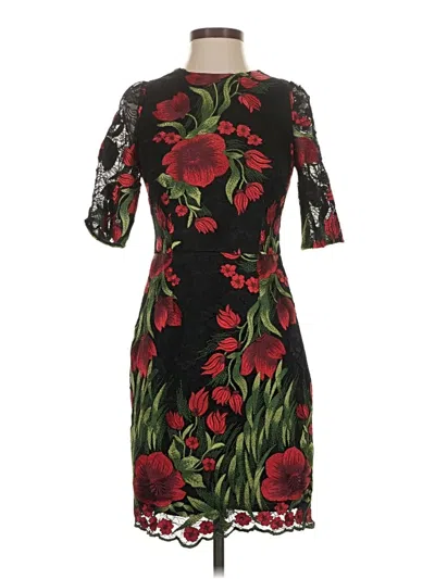 Pre-owned Aidan Mattox Cocktail Dress In Black