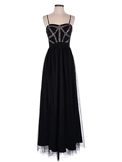Pre-owned Aidan Mattox Cocktail Dress In Black
