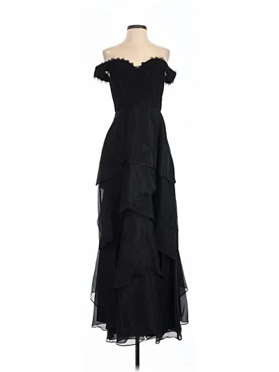 Pre-owned Aidan Mattox Cocktail Dress In Black
