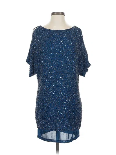 Pre-owned Aidan Mattox Cocktail Dress In Blue
