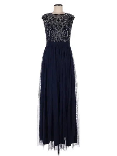 Pre-owned Aidan Mattox Cocktail Dress In Blue