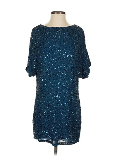 Pre-owned Aidan Mattox Cocktail Dress In Blue