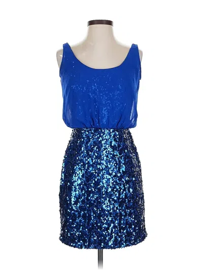 Pre-owned Aidan Mattox Cocktail Dress In Blue