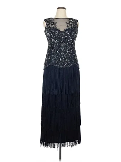 Pre-owned Aidan Mattox Cocktail Dress In Blue