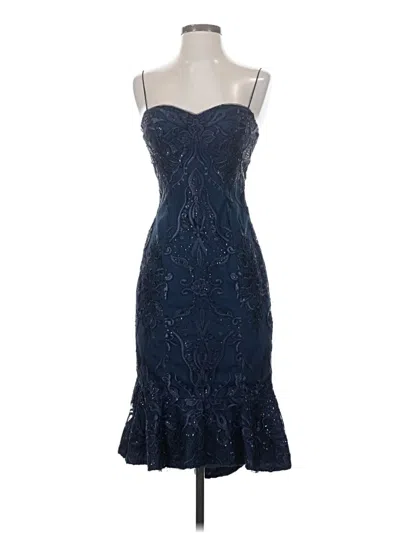 Pre-owned Aidan Mattox Cocktail Dress In Blue