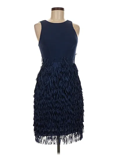 Pre-owned Aidan Mattox Cocktail Dress In Blue