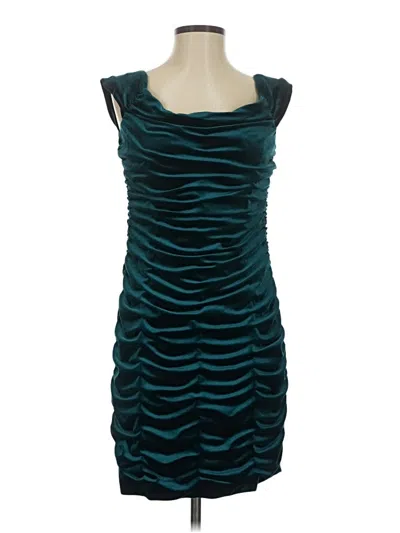 Pre-owned Aidan Mattox Cocktail Dress In Blue