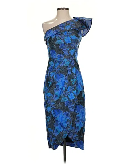 Pre-owned Aidan Mattox Cocktail Dress In Blue