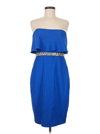 Pre-owned Aidan Mattox Cocktail Dress In Blue