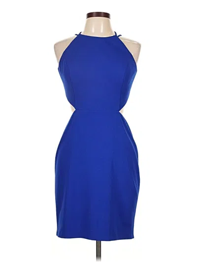 Pre-owned Aidan Mattox Cocktail Dress In Blue