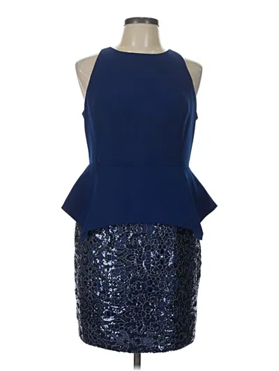 Pre-owned Aidan Mattox Cocktail Dress In Blue