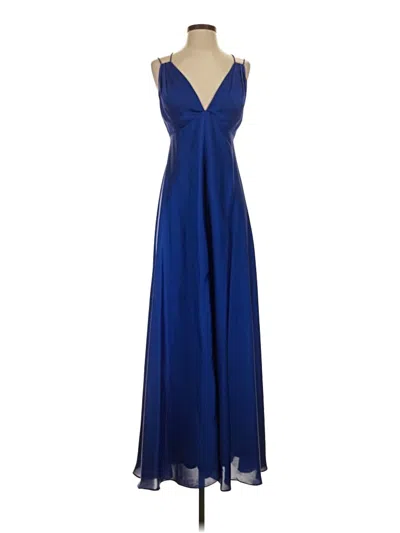 Pre-owned Aidan Mattox Cocktail Dress In Blue