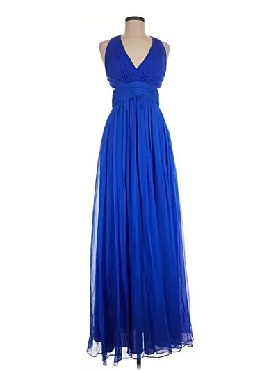 Pre-owned Aidan Mattox Cocktail Dress In Blue