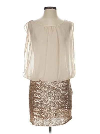 Pre-owned Aidan Mattox Cocktail Dress In Gold