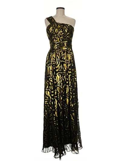 Pre-owned Aidan Mattox Cocktail Dress In Gold