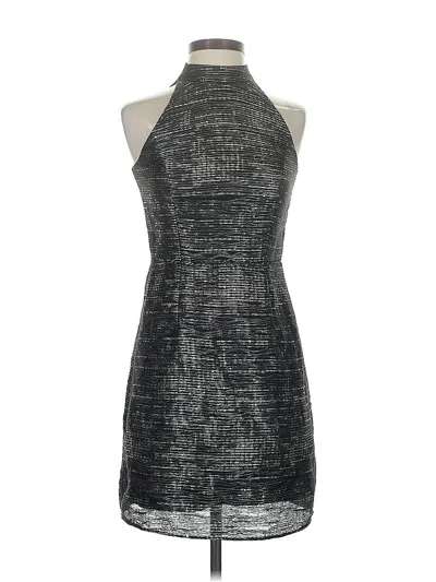 Pre-owned Aidan Mattox Cocktail Dress In Gray