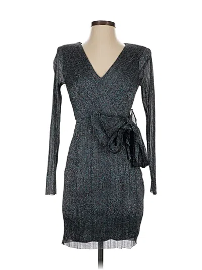 Pre-owned Aidan Mattox Cocktail Dress In Gray