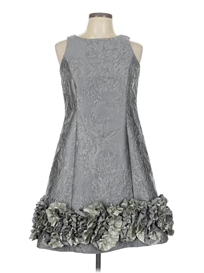 Pre-owned Aidan Mattox Cocktail Dress In Gray