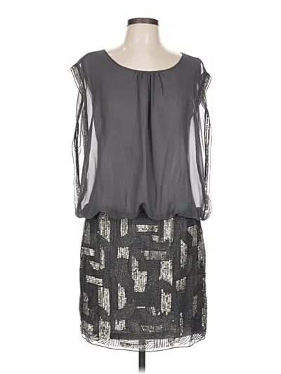 Pre-owned Aidan Mattox Cocktail Dress In Gray