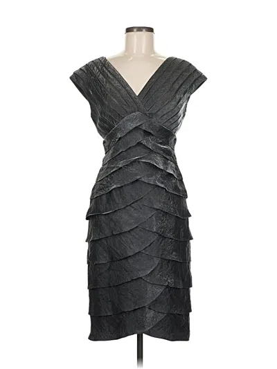 Pre-owned Aidan Mattox Cocktail Dress In Gray