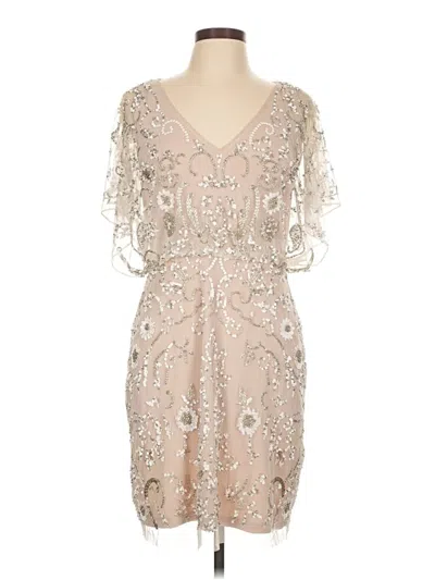 Pre-owned Aidan Mattox Cocktail Dress In Ivory