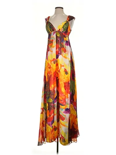 Pre-owned Aidan Mattox Cocktail Dress In Orange