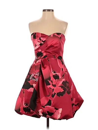 Pre-owned Aidan Mattox Cocktail Dress In Red
