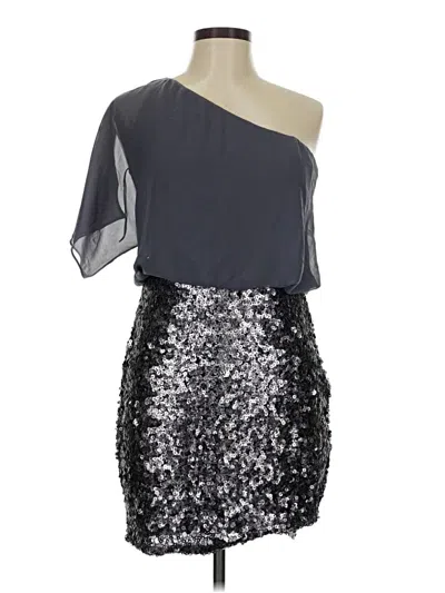 Pre-owned Aidan Mattox Cocktail Dress In Silver