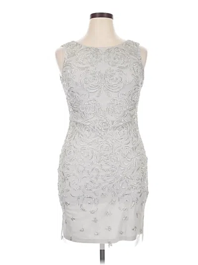 Aidan Mattox Cocktail Dress In Silver