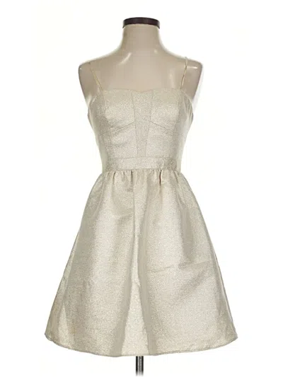 Pre-owned Aidan Mattox Cocktail Dress In Silver