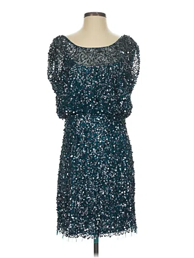 Pre-owned Aidan Mattox Cocktail Dress In Teal