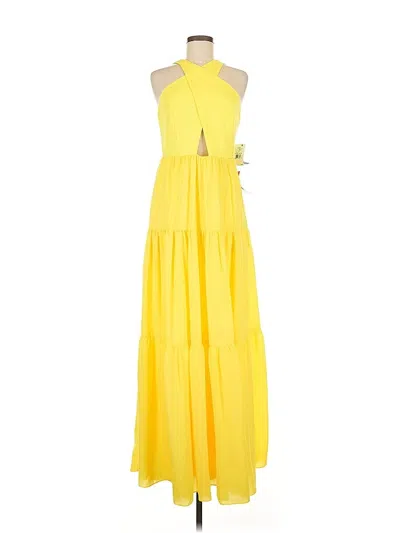Aidan Mattox Cocktail Dress In Yellow