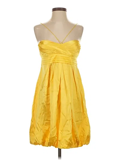 Pre-owned Aidan Mattox Cocktail Dress In Yellow