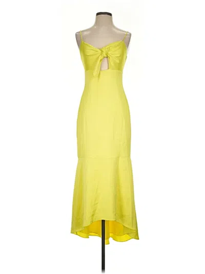 Pre-owned Aidan Mattox Cocktail Dress In Yellow