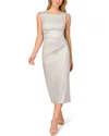 Aidan Mattox Mikado Foiled Midi Dress In Blue