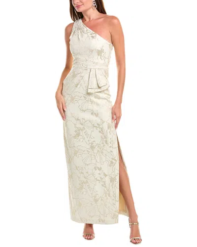 AIDAN MATTOX JACQUARD COLUMN DRESS
