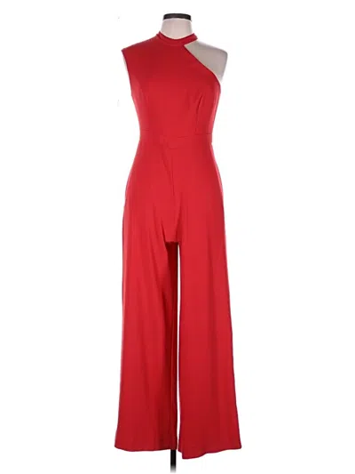Pre-owned Aidan Mattox Jumpsuit In Red