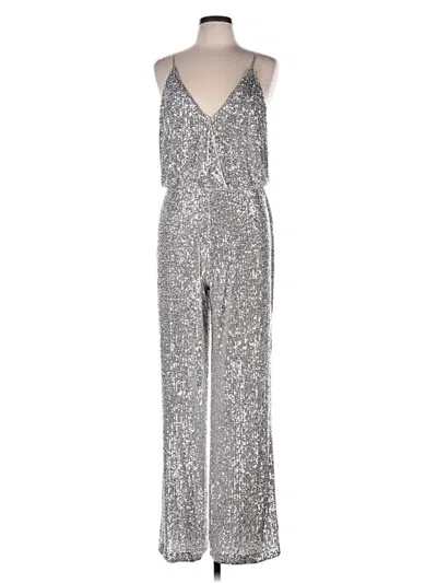 Pre-owned Aidan Mattox Jumpsuit In Silver