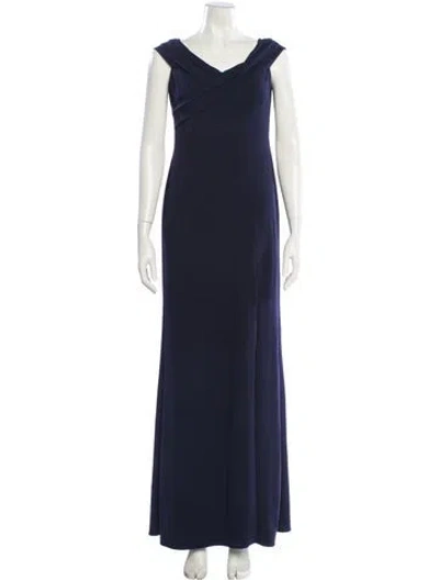 Pre-owned Aidan Mattox Knee-length Dress In Blue