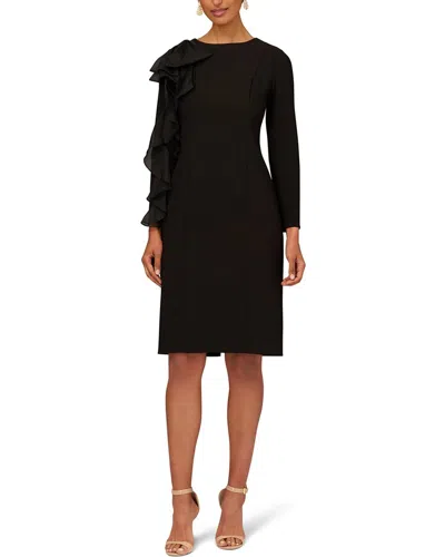 Aidan Mattox Lame Satin Jacquard Ballgown In Black