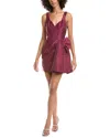 Aidan Mattox Liv Foster Jacquard Mini Dress In Red