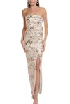 Aidan Mattox Md1e207264 Long Formal Metallic Slit Prom Dress In Multi