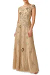 Aidan Mattox Md1e207924 Long Beaded A Line Formal Dress In Multi
